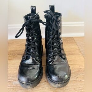 Kids' Rochelle Black Lace-Up Combat Boots - art class™